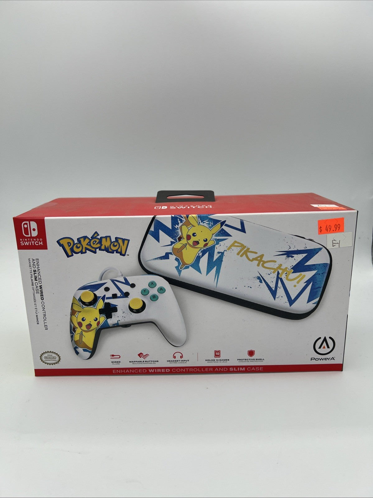 ⚡ Pokemon PIKACHU EDITION Nintendo Switch Enhanced Controller + Case ✅ BRAND NEW