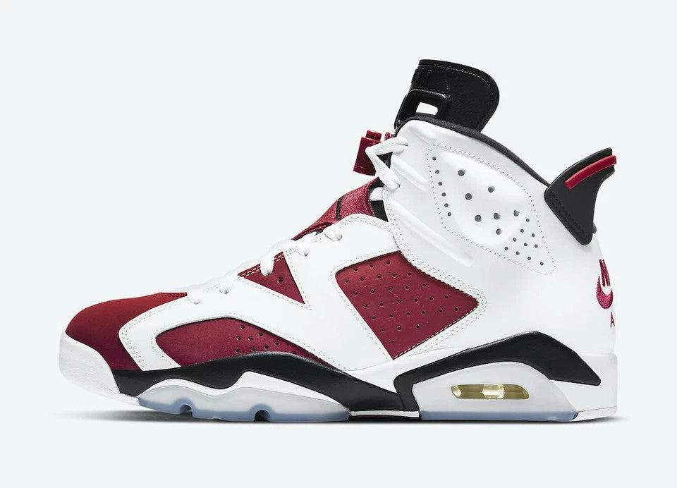 Nike Air Jordan 6 Retro 'Carmine'  2021 White Red Black CT8529-106 Size 12
