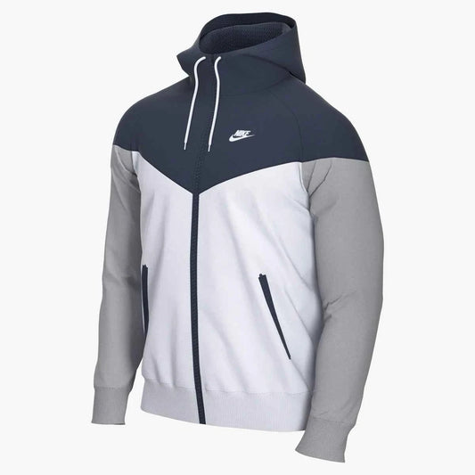 Nike Men’s Windrunner Hooded Jacket CU9474-420  Navy/White/WolfGrey  Size Medium