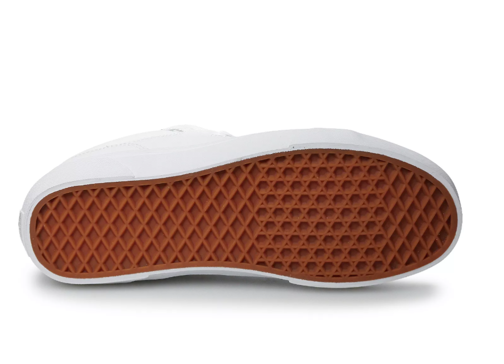 Vans Seldan Tumble Triple White Low Top Lace Up Sneakers