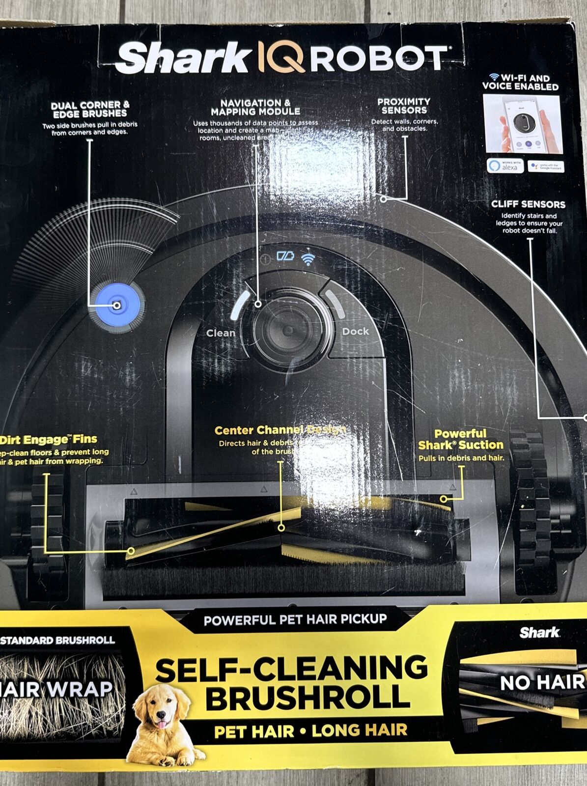 Shark IQ RV1000 Robot Vacuum, Wi-Fi Connected [App & Voice Controls] Black