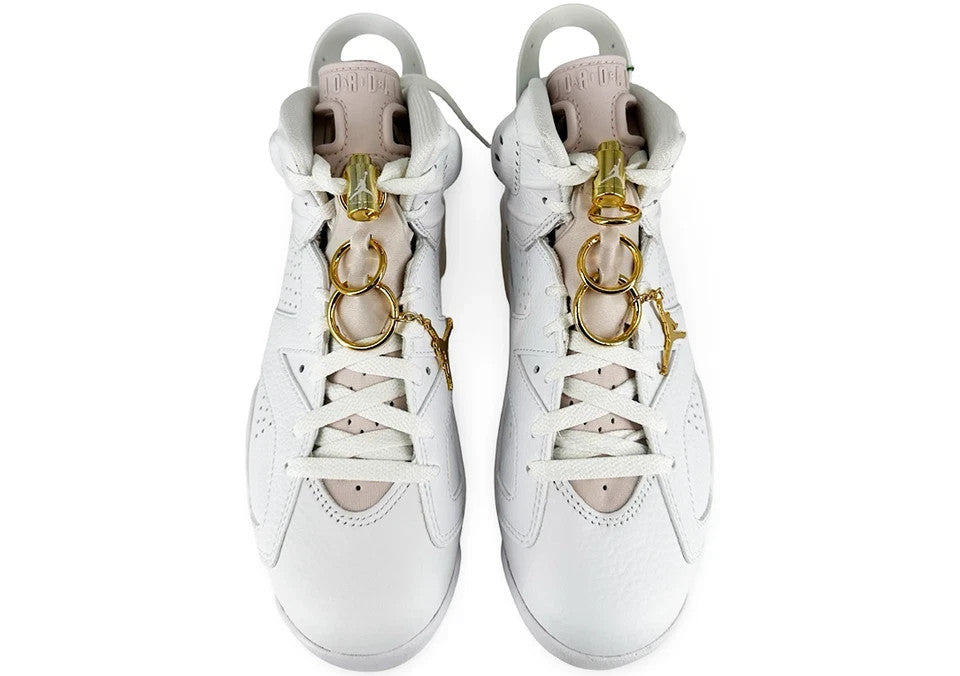 Air Jordan 6 Retro Gold Hoops DH9696 100 Size 11.5 WMNS/10 Mens