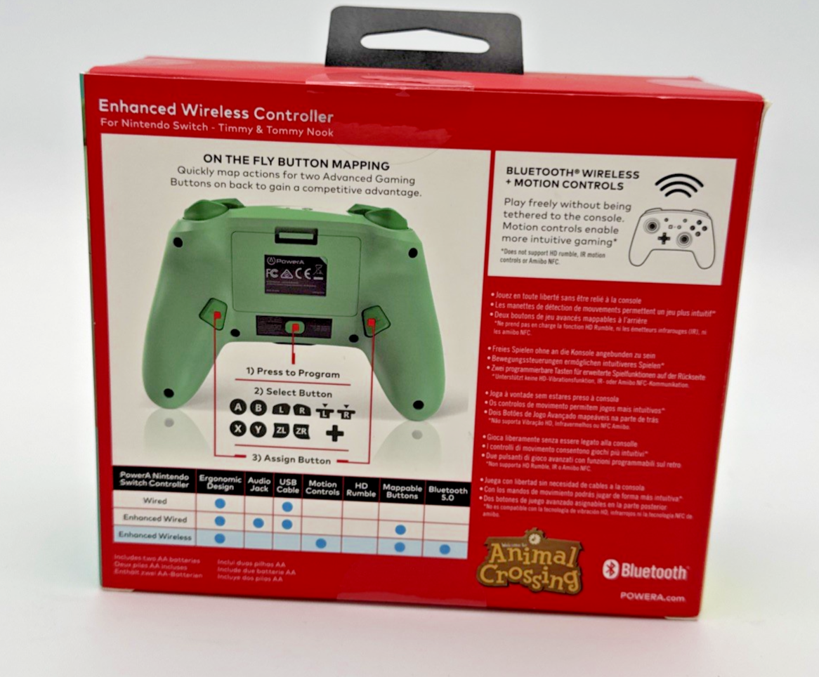 PowerA Nintendo Switch Enhanced Wireless Controller - Animal Crossing