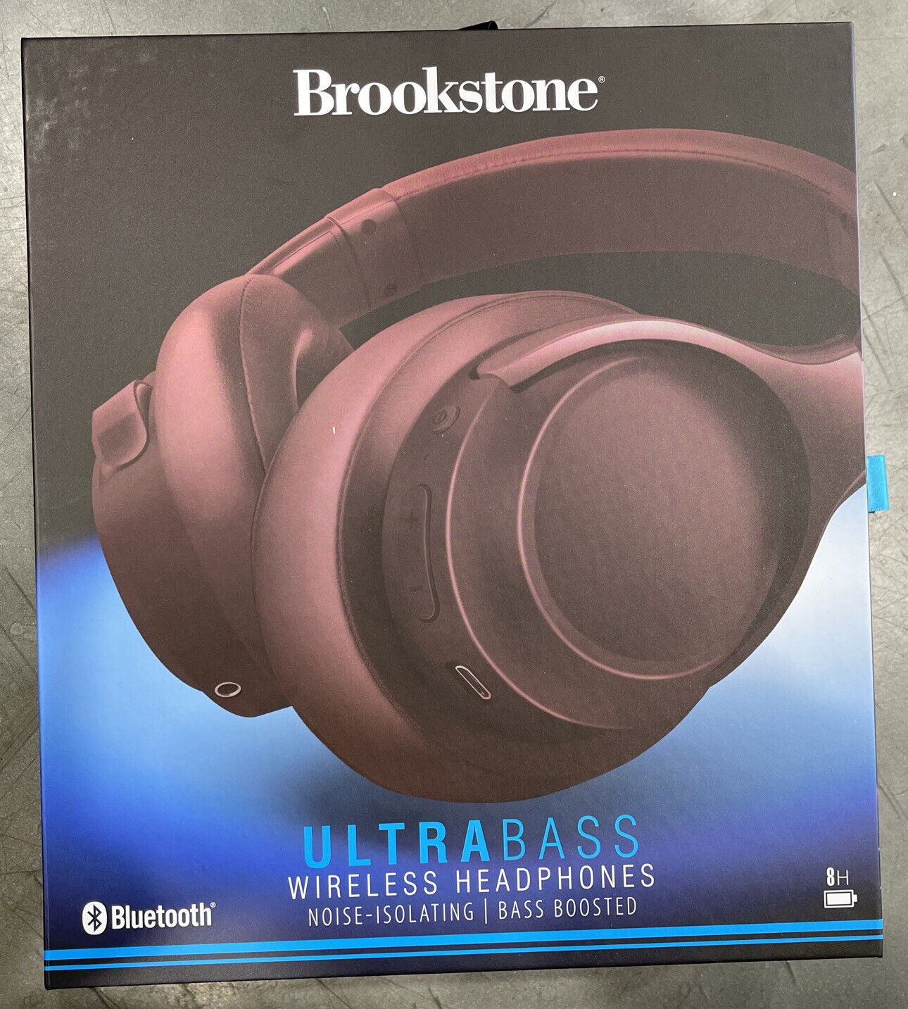 Brookstone ultra bass Wireless Headphones - Bluetooth Wine brand new 8H