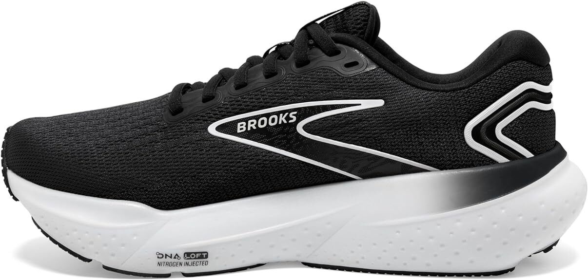 Brooks Glycerin 21 D Black Grey White Mens Road Running Shoes 110419