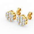 7 Stone Big Cluster Earrings