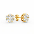 7 Stone Cluster Earrings