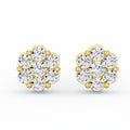 7 Stone Big Cluster Earrings