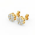 7 Stone Cluster Earrings