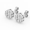 7 Stone Big Cluster Earrings